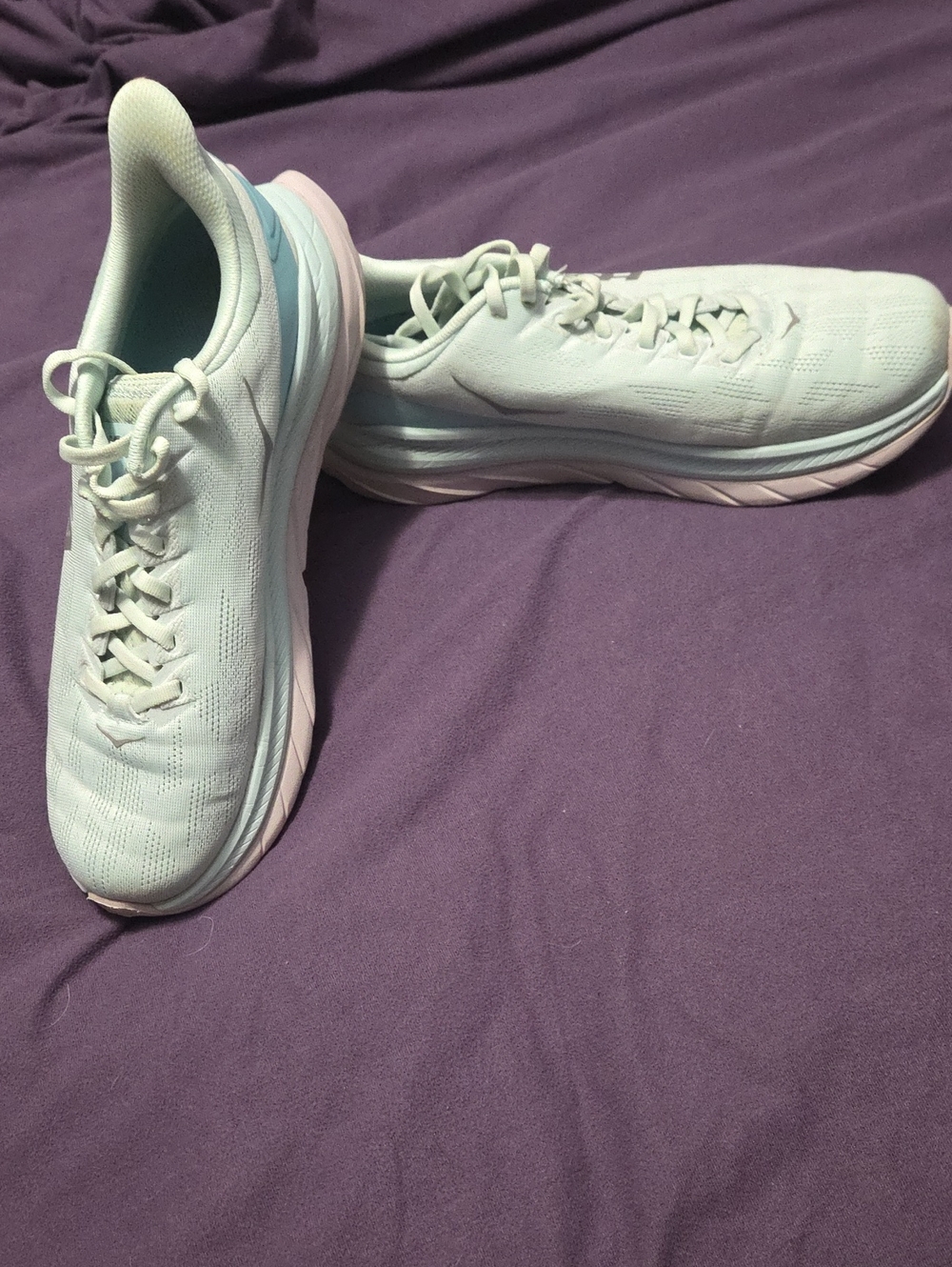 Hoka Women's Light Mint/White Running Shoes